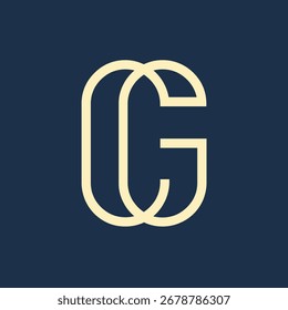 cg letters vector simple modern logo