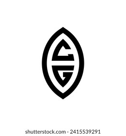 CG line geometric monogram with high quality professional design that will print well