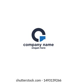 CG logo design vector for business technology company