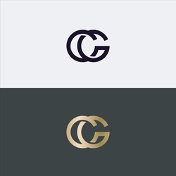 CG Logo Design. Vector Illustration.