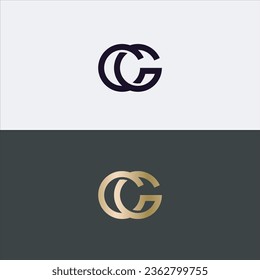 CG logo design. Vector illustration.