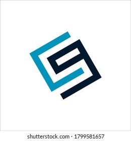 Signo vectorial de diseño de logotipo CG