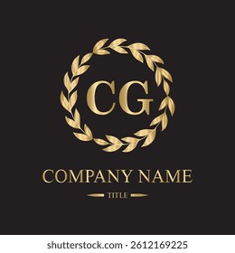 cg logo initial letter luxury royal logo. template symbol. modern golden luxury logo. abstract monogram vector letter mark brand fashion. icon  business monogram boutique font Clothing minimalist.