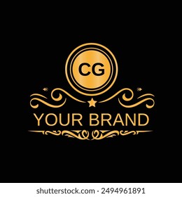 CG Logo Letter Design For Business Template Vector