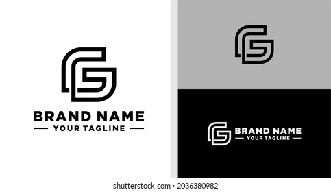 CG LOGO LINE SIMPLE EDITABLE