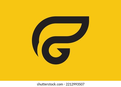 CG logo Minimal symbol. GC letter icon on luxury background.