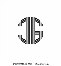 CG Logo-Monogramm-Umriss-Stil einzeln auf weißem Hintergrund