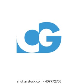 CG Logo | Vector Graphic Branding Letter Element | jpg, eps, path, web, app, art, ai | White Background
