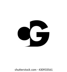 CG Logo. Vector Graphic Branding Letter Element. White Background