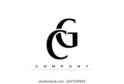 CG Modern Initials Logo Design. Branding logo with stylized initials showcasing bold design and modern aesthetic. Ideal for professional business branding or creative projects focusing on minimalistic