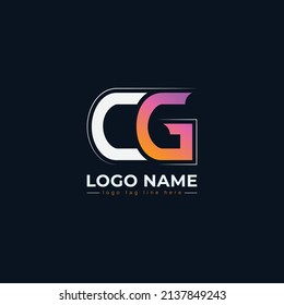 CG Modern Minimal Unique Vector Letter Logo Design, Vector File Free Download 
