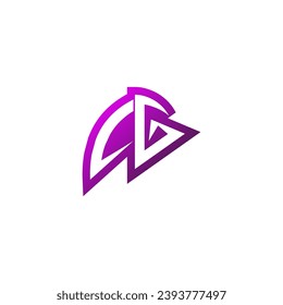 CG Premium emblem logo initial esport and gaming design concept