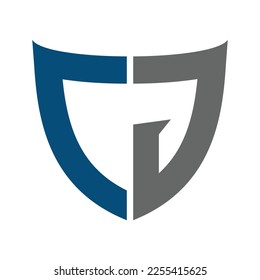 cg shield letter logo template