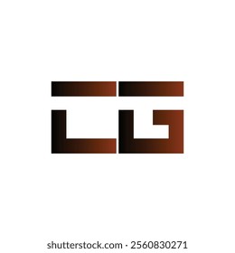 CG Simple alphabet modern minimalist negative space font vector business logo design