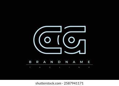 CG Technology Letter Logo Template. This tech letter logo is a graphic mark that uses letters to represent a technology company.