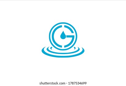cg, icono de plantillas de vectores con logotipo de agua