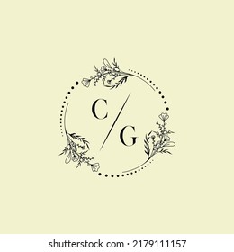 CG wedding initial logo letters in high quality professional design that will print well across any print media