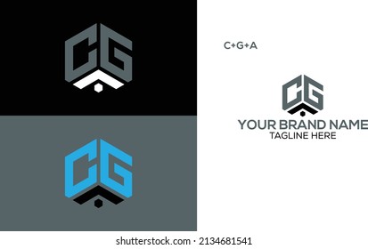 CGA creative latter logo design