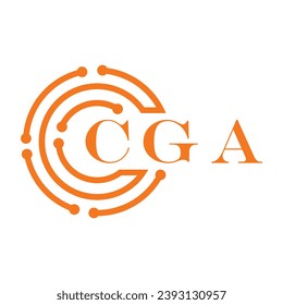 CGA letter design. CGA letter technology logo design on white background. CGA Monogram logo design for entrepreneur and business