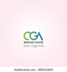 CGA vector logo design, Brand Identity design monogram
