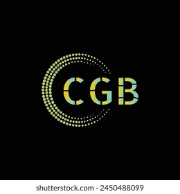 CGB creative letter shield logo design vector icon illustration