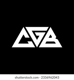 Diseño del logotipo de la letra del triángulo CGB con forma de triángulo. Monograma de diseño del logotipo del triángulo CGB. Plantilla de logotipo vectorial de triángulo CGB con color rojo. Logo triangular CGB Diseño sencillo, elegante y lujoso.