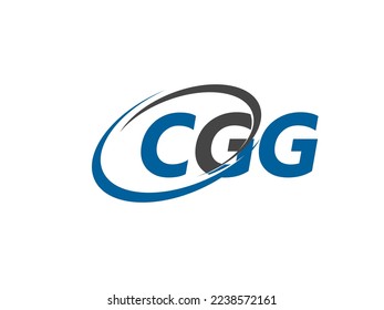 Letra CGG diseño creativo elegante del logo de swoosh