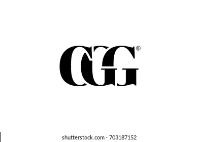 CGG Logo Branding Letter. Vector graphic design. Useful as app icon, alphabet combination, clip-art, and etc.