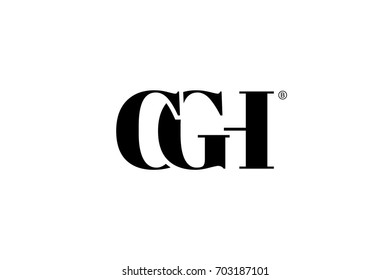 CGH Logo Branding Letter. Vector graphic design. Useful as app icon, alphabet combination, clip-art, and etc.