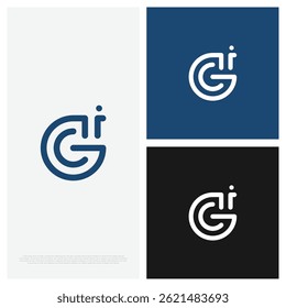 CGI Circle Modern Logo Vector