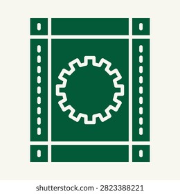 CGI Film trendy vector illustration in flat style beautiful green background.eps