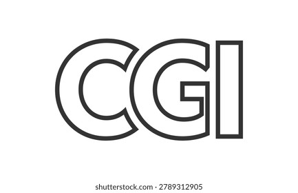 CGI logo design template with strong and modern bold text. Initial based vector logotype featuring simple and minimal typography. Trendy company identity ideal for businesses brand presence.