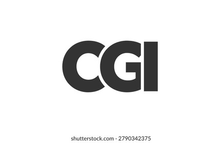 CGI logo design template with strong and modern bold text. Initial based vector logotype featuring simple and minimal typography. Trendy company identity ideal for businesses brand presence.