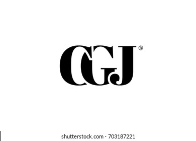 CGJ Logo Branding Letter. Vector graphic design. Useful as app icon, alphabet combination, clip-art, and etc.
