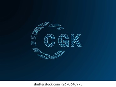 CGK Low-Poly-Buchstaben-Logo, Vektordesign. CGK-Logo-Design mit niedrigem Poly-Hintergrund. CGK einzigartiges Low-Poly-Logo-Design.