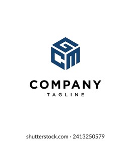 CGM Cube logo icon vector template.eps