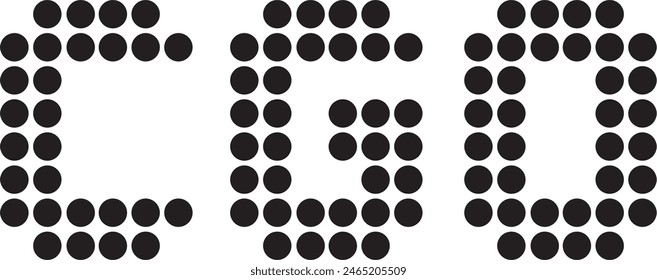 CGO Dot logo diseño, icono, símbolo, archivo de Vector