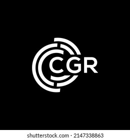 CGR-Brief-Logo-Design auf schwarzem Hintergrund. CGR Creative Initials Buchstaben Logo Konzept. CGR-Buchstabendesign.
