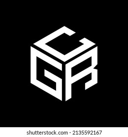 CGR Unique modern flat abstract geometric initials vector letter logo design.