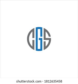 CGS Unique modern flat abstract logo design with blue and gray color.