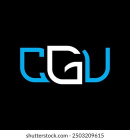 Diseño del logotipo de CGU, logotipo simple y moderno de CGU. Diseño de alfabeto de lujo CGU  