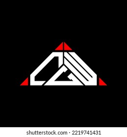CGW letter logo creative design with vector graphic, CGW simple and modern logo in triangle shape.