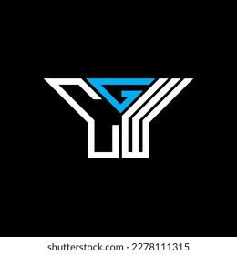 CGW Brief Logo kreatives Design mit Vektorgrafik, CGW einfach und modern Logo.