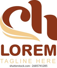 ch design de logotipo vetorial abstrato