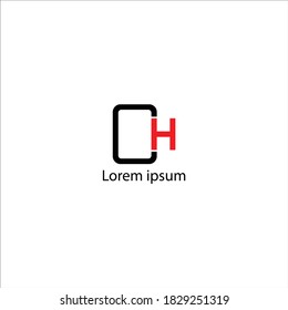 CH art letter design for logo company organization