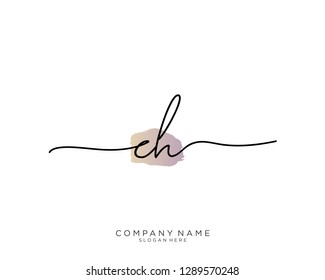 CH C H Initial handwriting logo template