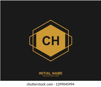 CH C H Initial logo letter with minimalist concept vector