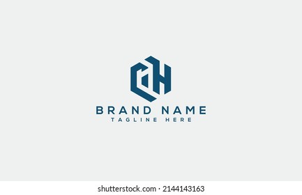 CH c h modern creative alphabet letter logo icon template vector design