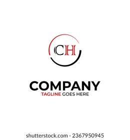 CH creative modern letters logo design template