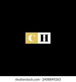 CH creative modern letters logo design template